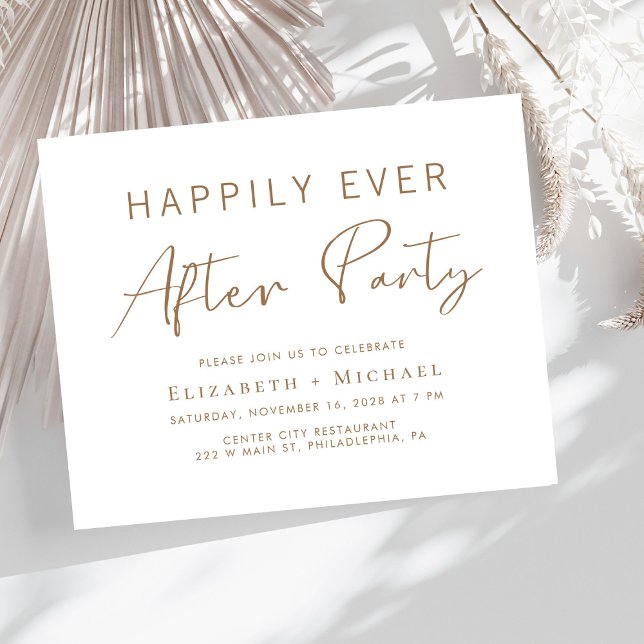 Papier Budget QR Code Mariage après l'invitation du parti (A chic Happily Ever After Party Invitation to set the tone for an unforgettable event)