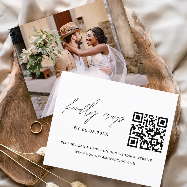 Papier Budget QR Code RSVP Mariage photo (Créateur téléchargé)
