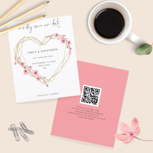 Papier Budget QR code Sakura Cherry Blossom Enregistrer l (Créateur téléchargé)