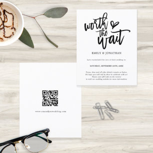 Papier Budget QR Code Worth Wait Wedding Enregistrer la d