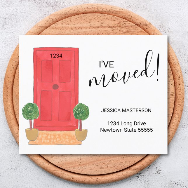 Papier Budget que j'ai déplacé porte rouge Faire-part de  (Créateur téléchargé)