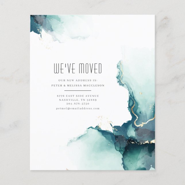 Papier Budget que nous avons déplacé Faire-part de déplac (Devant)