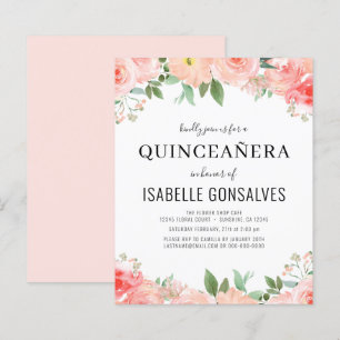 Papier Budget QUINCEAÑERA Anniversaire Pêche Corail Invit