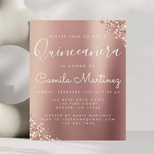 Papier Budget Quinceanera Blush Pink - Parties scintillan