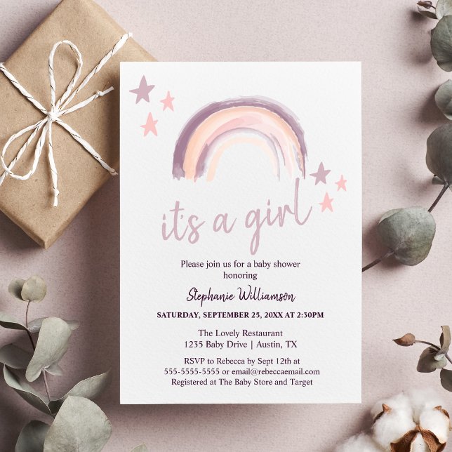 Papier Budget Rainbow Boho C'est un Baby shower de fille (Créateur téléchargé)