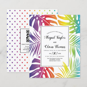 Papier BUDGET Rainbow gay lesbienne faire-part de mariage
