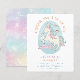 Papier Budget Rainbow Unicorn Fête d'anniversaire de la f