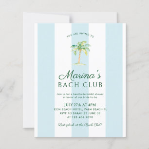 Papier BUDGET Rayures Bleues Plage Bach Club Enterrement 