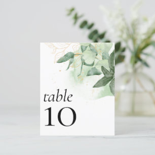 Papier BUDGET Réception de mariage verdure Numéro de tabl