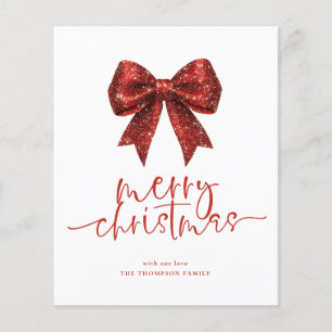 Papier Budget Red Bow 2025 Calendrier Joyeux Noël