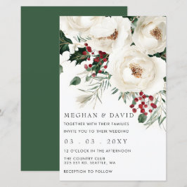 Papier Budget Red White Noël Faire-part de mariage