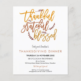 Papier Budget Remerciements Gratuits Béni Thanksgiving