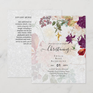 Papier BUDGET REMERCIER LES Invitations Baptême Bautizo B