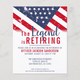 Papier Budget Retraite de la police Invitation patriotiqu
