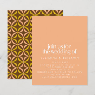 Papier Budget Retro esthétique Chic Peach Mariage Invitat