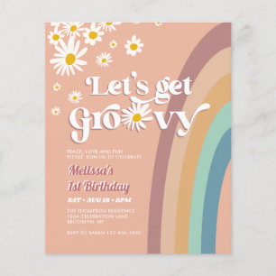 Papier Budget Retro Super Daisy Rainbow Anniversaire