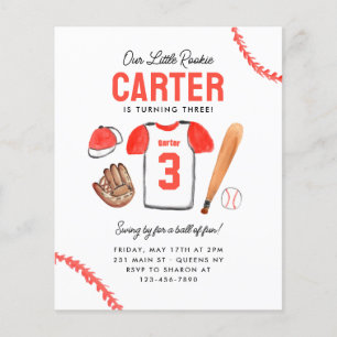 Papier Budget Rookie de l'année Baseball Shirt Anniversai