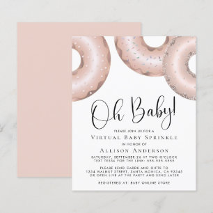 Papier Budget Rose Gold Donuts Virtual Baby Sprinkl