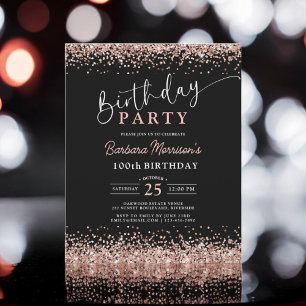 Papier Budget Rose Gold Noir N'importe quel âge 100e anni