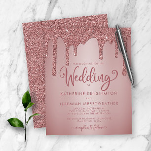 Papier BUDGET Rose Gold Paillettes Mariage Étincelant
