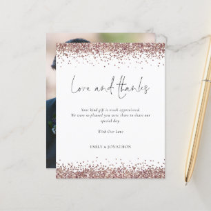 Papier Budget Rose Gold Parties scintillant Photo Mariage