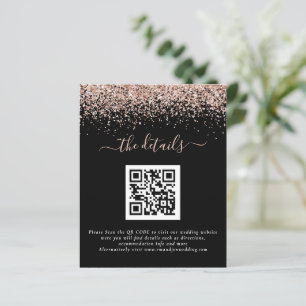 Papier Budget Rose Gold Parties scintillant QR Black Mari