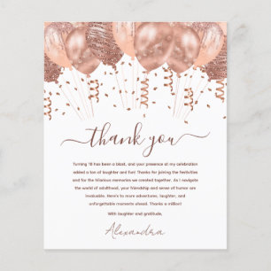 Papier Budget Rose Gold rose Ballons 18e fête d'anniversa