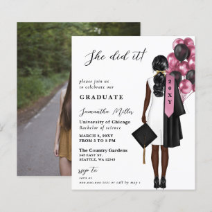 Papier Budget Rose Photo Elle L'A Fait Graduation