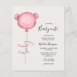 Papier Budget Rose Quelqu'Un Béary Baby shower Ballons mi
