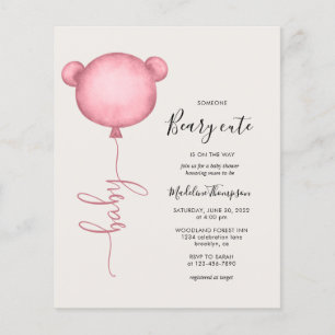 Papier Budget Rose Quelqu'Un Béary Baby shower Ballons mi