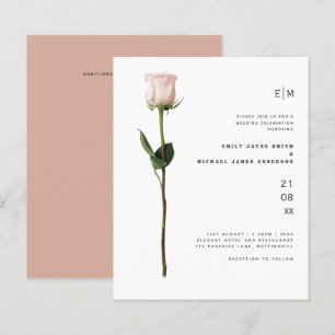 Papier Budget Rose rose clair moderne Mariage simple