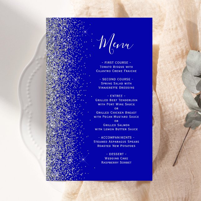 Papier Budget Royal Blue Silver Parties scintillant Maria (Créateur téléchargé)