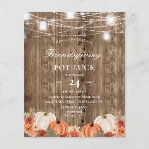 Papier Budget Russe Bois Floral Friendsgiving Pot Luck