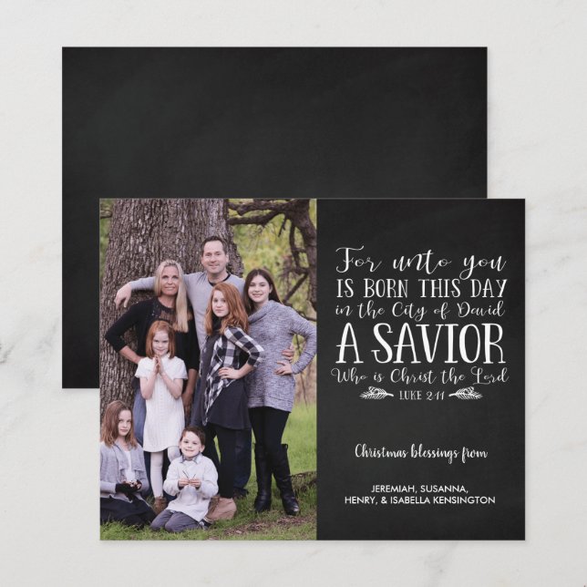 Papier Budget Russe Noël Verset Typographie Photo (Devant / Derrière)