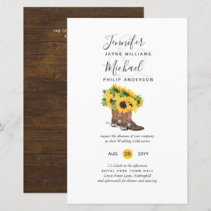 Papier BUDGET Russe Tournesol Boots Mariage Inv.