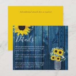 Papier BUDGET Russe Tournesol Détails du Mariage Pièce jo