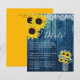 Papier BUDGET Russe Tournesol Détails du Mariage Pièce jo
