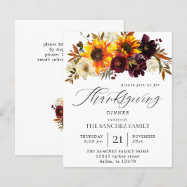 Papier Budget Russe Tournesol Floral Thanksgiving