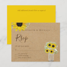 BUDGET Russe tournesol RSVP Mariage