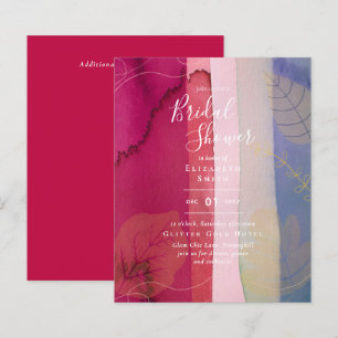 Papier Budget Rustic Berry Red Gold Bridal Shower Invite