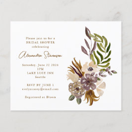 Papier Budget Rustic Botanical Bridal Shower Invitation