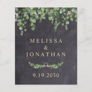 Papier Budget Rustic Botanical QR Code Mariage Invitation
