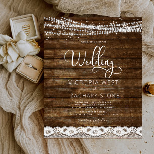 Papier Budget Rustic Farmhouse Mariage de voyants