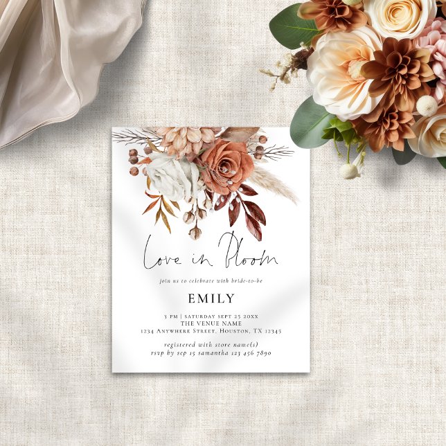 Papier Budget Rustic Florals Amour dans la Fête des marié (Créateur téléchargé)