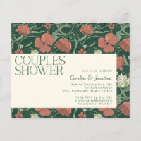 Budget Rustic Green Floral Couples Invitation de d
