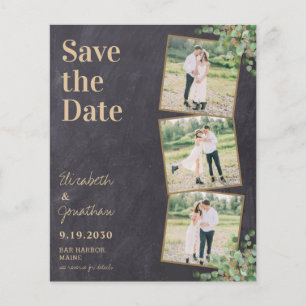 Papier Budget Rustic Green Photo QR Code Enregistrer La D