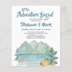 Papier Budget Rustic Mountains Baby shower d'aventure
