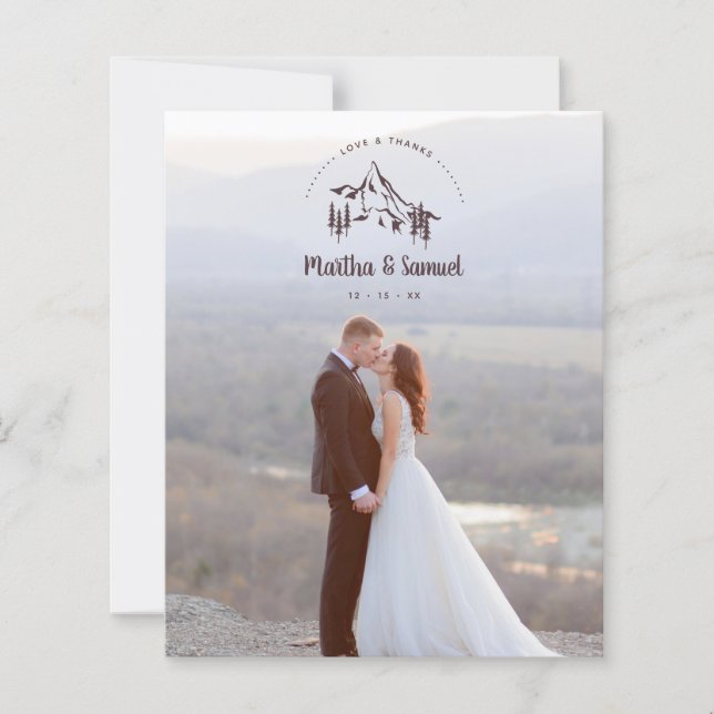 Papier Budget Rustic Mountains Landscape Romantic Photo (Devant)