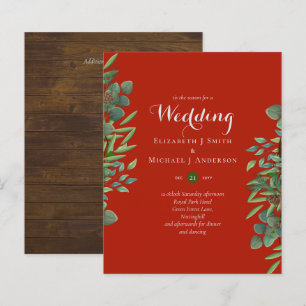 Papier Budget Rustic Noël Mariage Invitations d'hiver