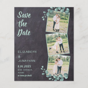 Papier Budget Rustic Photo Greenery QR Code Enregistrer l